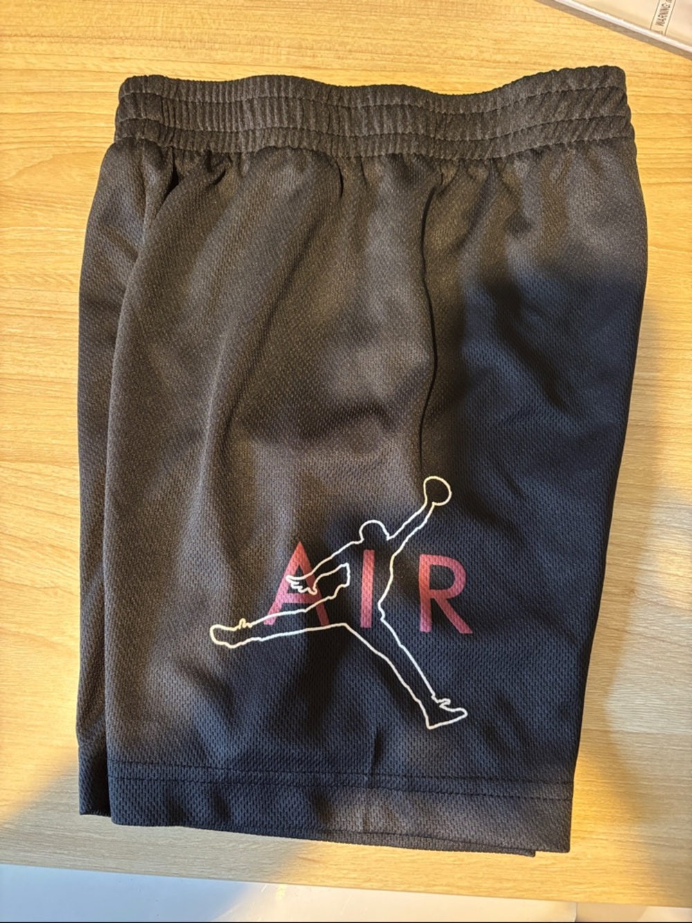 Jordan Black Shorts with Red AIR Logo